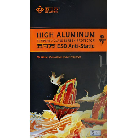 Screen Protector High aluminum clear glass screen protector - Anti Static (Pack of 5)