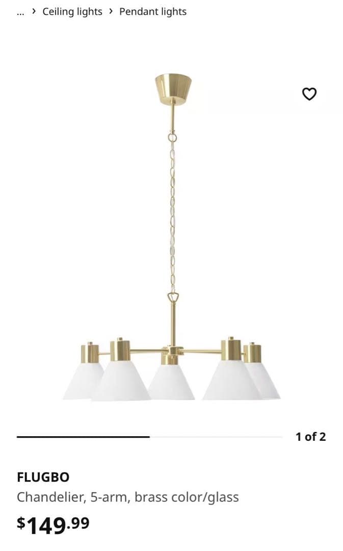 【美品】IKEA シャンデリア FLUGBO
