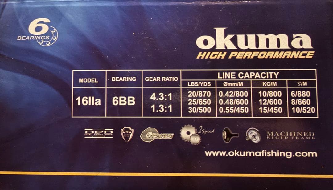 okuma ANDROS 16ll aリール